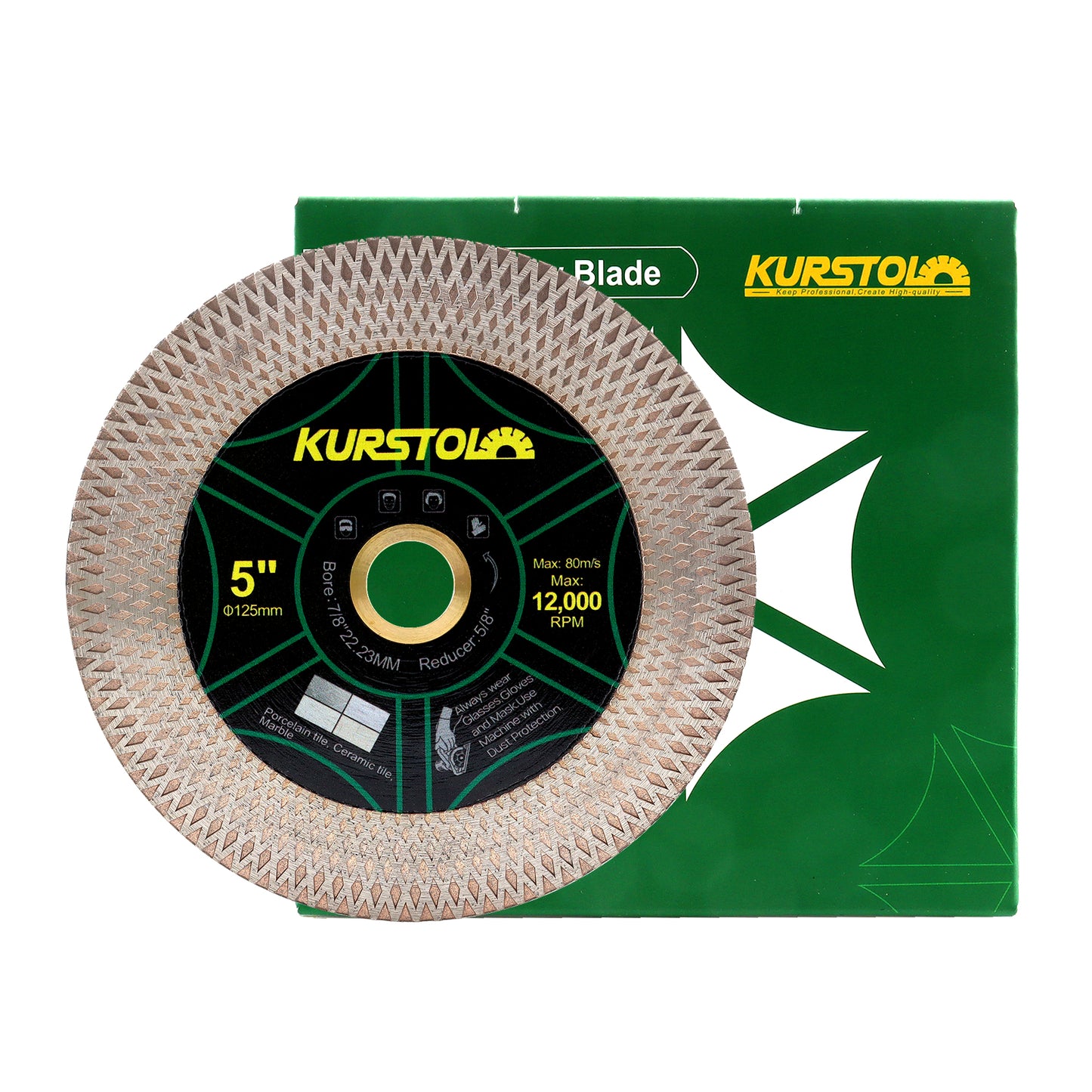 Tile Diamond Saw Blade - 4/4.5/5/9 inch Dual-Purpose Diamond Cutting Disc,Angel Grinder Blade Arbor 7/8"-5/8" for Cutting and Grinding Ceramic Tiles,Porcelain,Granite,Marble