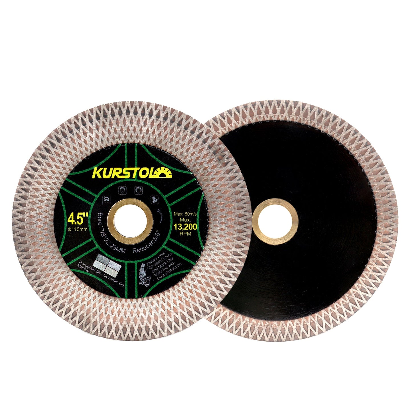 Tile Diamond Saw Blade - 4/4.5/5/9 inch Dual-Purpose Diamond Cutting Disc,Angel Grinder Blade Arbor 7/8"-5/8" for Cutting and Grinding Ceramic Tiles,Porcelain,Granite,Marble