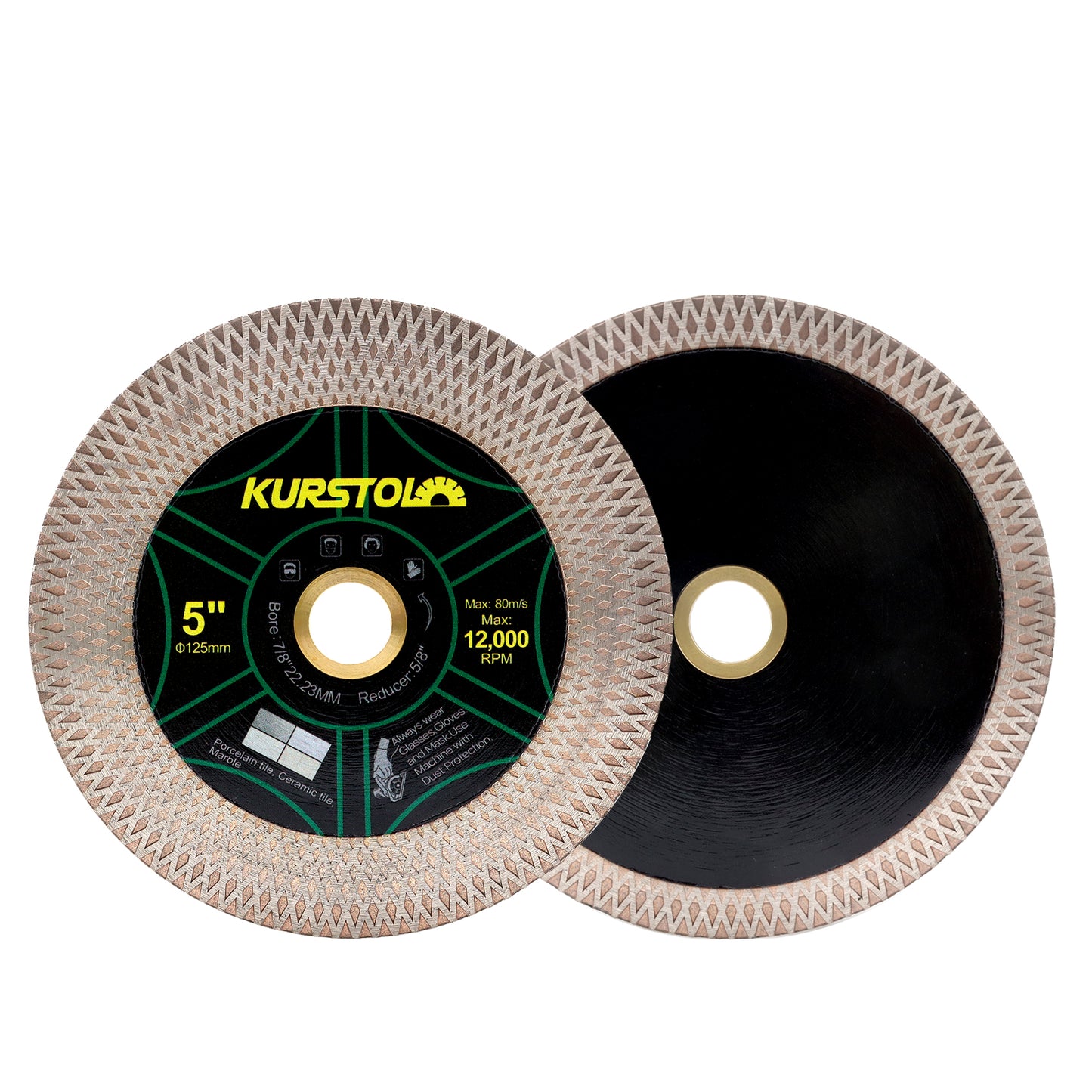 Tile Diamond Saw Blade - 4/4.5/5/9 inch Dual-Purpose Diamond Cutting Disc,Angel Grinder Blade Arbor 7/8"-5/8" for Cutting and Grinding Ceramic Tiles,Porcelain,Granite,Marble