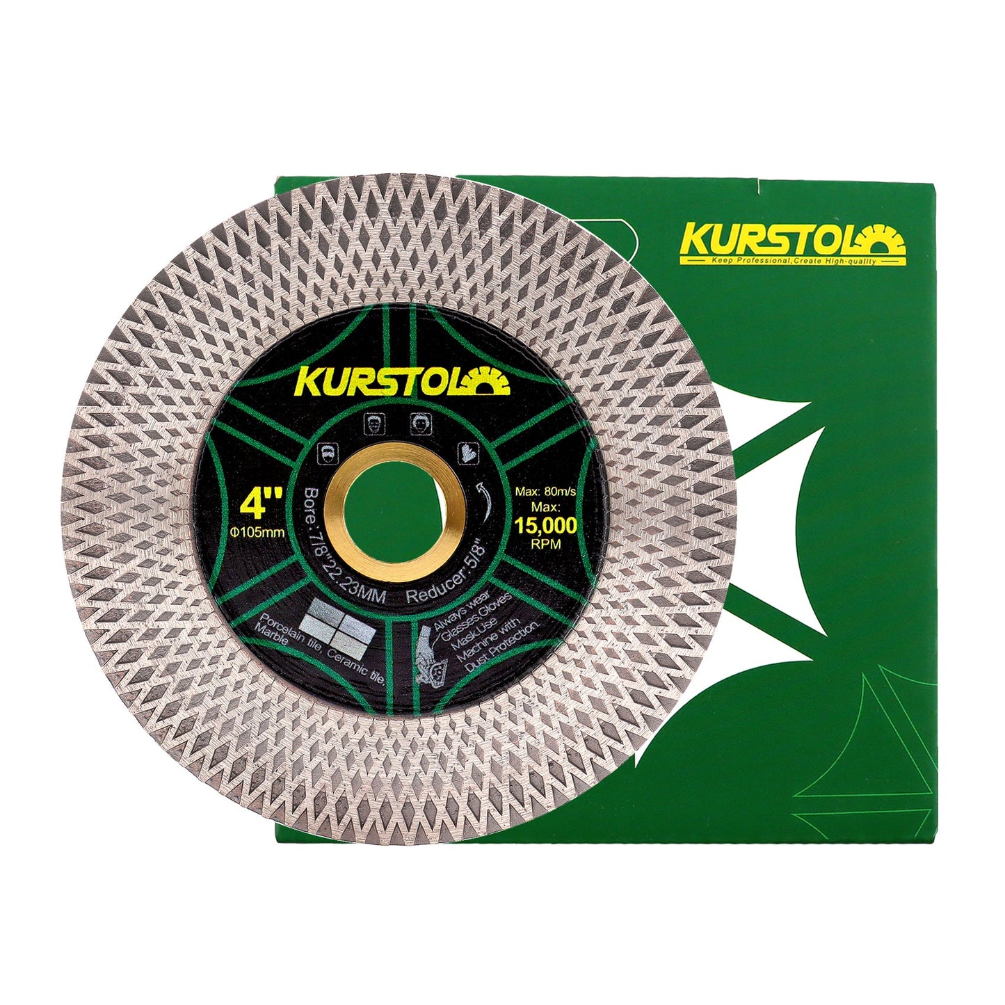 Tile Diamond Saw Blade - 4/4.5/5/9 inch Dual-Purpose Diamond Cutting Disc,Angel Grinder Blade Arbor 7/8"-5/8" for Cutting and Grinding Ceramic Tiles,Porcelain,Granite,Marble