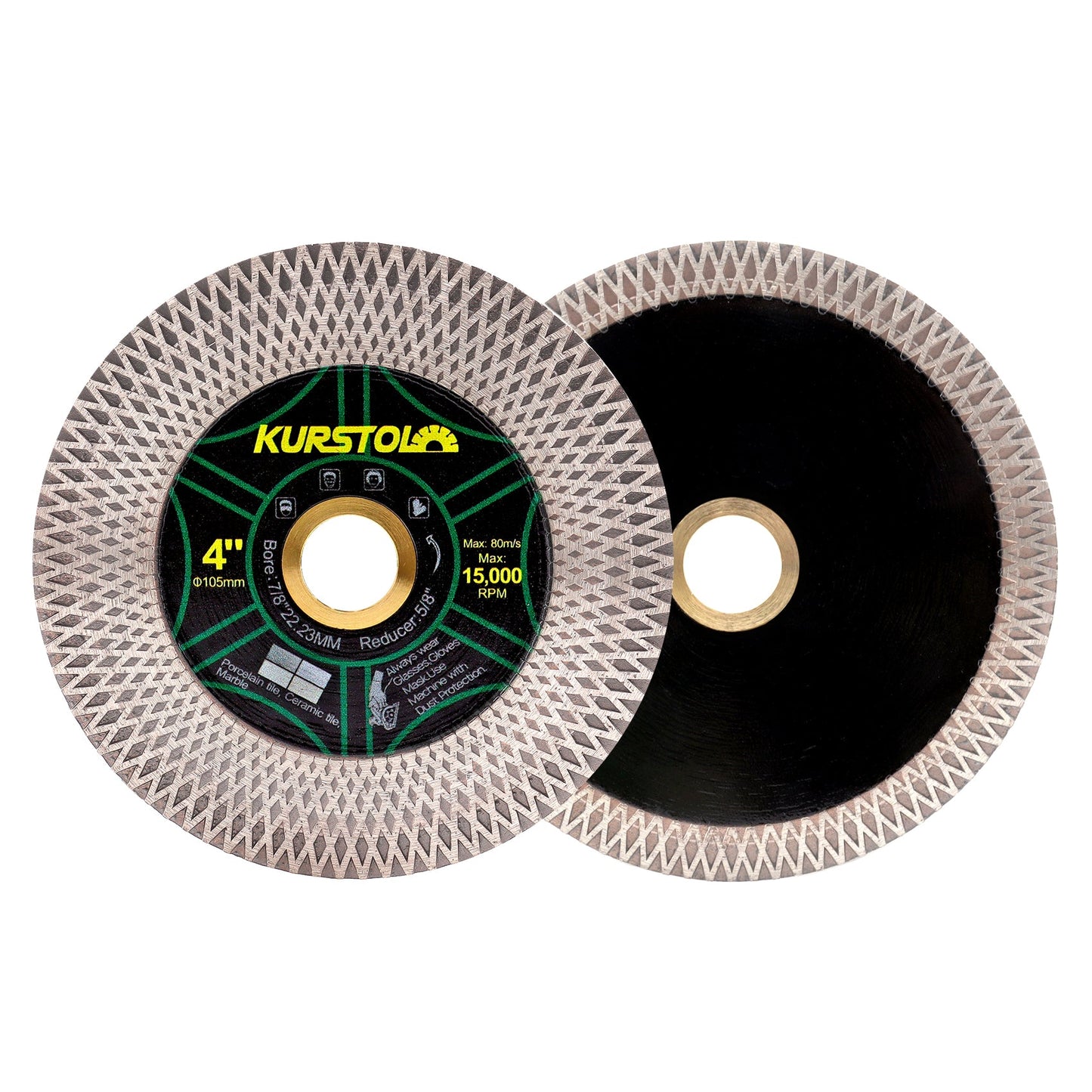 Tile Diamond Saw Blade - 4/4.5/5/9 inch Dual-Purpose Diamond Cutting Disc,Angel Grinder Blade Arbor 7/8"-5/8" for Cutting and Grinding Ceramic Tiles,Porcelain,Granite,Marble