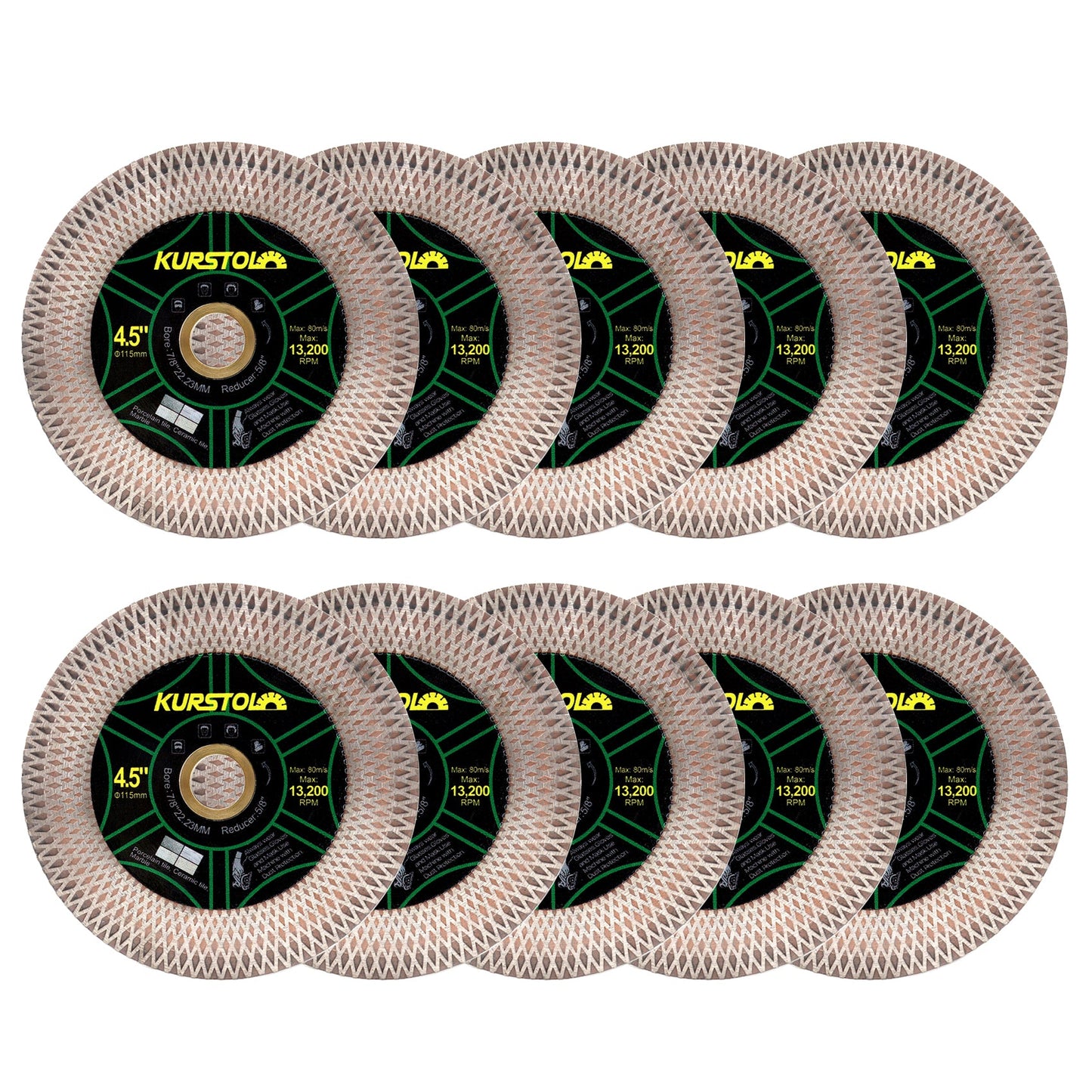 Tile Diamond Saw Blade - 4/4.5/5/9 inch Dual-Purpose Diamond Cutting Disc,Angel Grinder Blade Arbor 7/8"-5/8" for Cutting and Grinding Ceramic Tiles,Porcelain,Granite,Marble